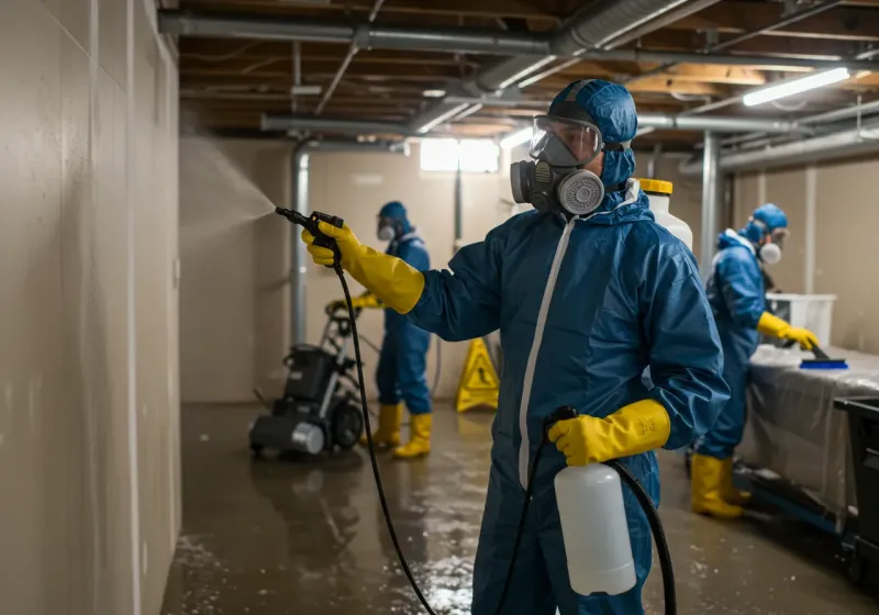 Basement Sanitization and Antimicrobial Treatment process in Temple, GA